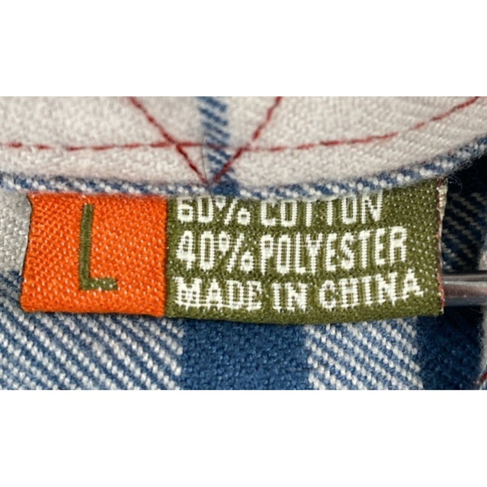 Howler Bros Harker's Flannel Shirt Men's Large Blue Plaid Single Pocket - Picture 7 of 8